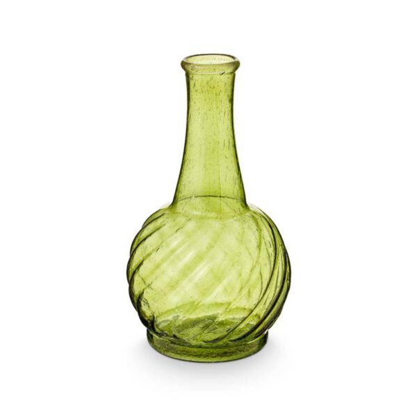 set 3 kleine glazen vazen groen