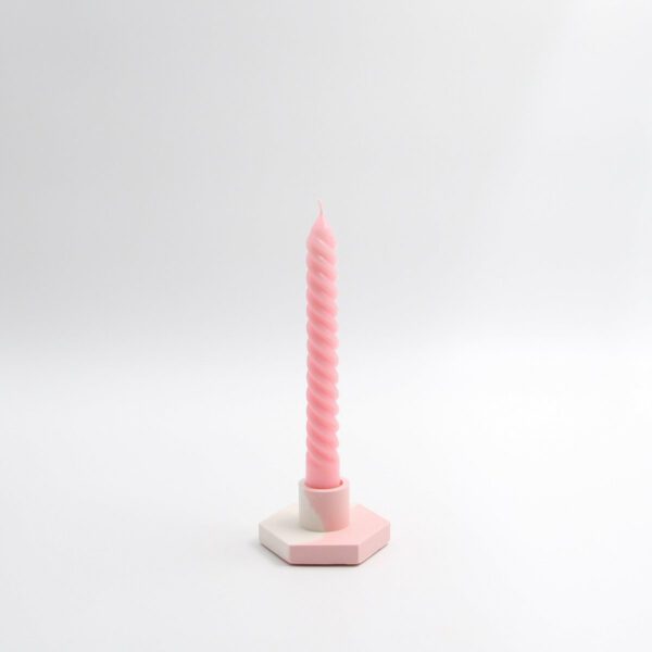 candle holder pink waterfall